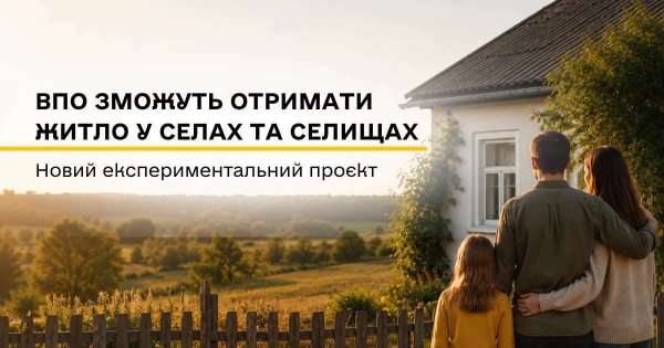 Уряд запускає експериментальний  проєкт із забезпечення внутрішньо переміщених осіб житлом у сільській місцевості